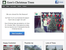 Tablet Screenshot of goreschristmastrees.com
